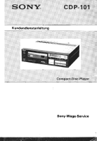 Sony CDP-101 - Service Manual 
